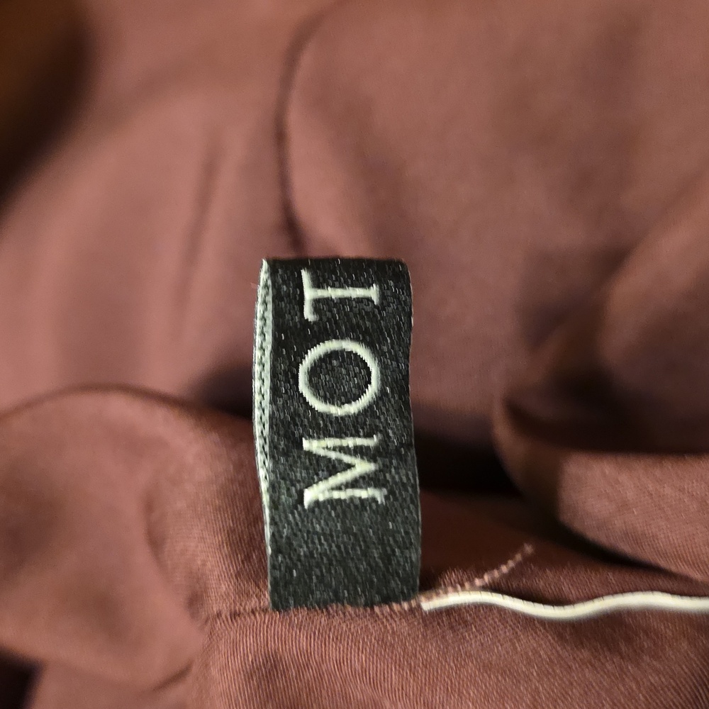 MOTF FLORAL FLOCKING Velvet Long Sleeve Dress in Deep Burgundy  M - Picture 14 of 16
